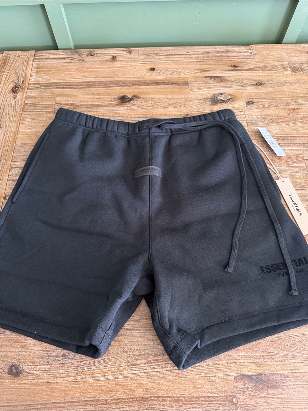 Essentials Men’s Black Athletic Fleece Shorts
